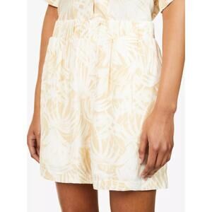 Anine Bing Womens Candice Woven Shorts Loose Fit High Rise Tropical Yellow XS